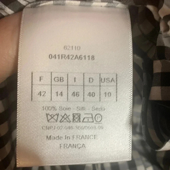 CHRISTIAN DIOR perfect condition black and white gingham silk dress size US 10 - Picture 2 of 13